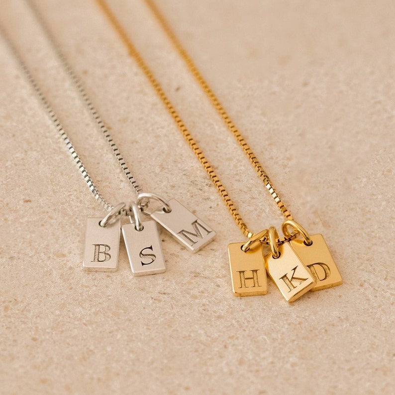 Dainty Initial Necklace Custom engraved letter in box chain Sparkling summer necklace Perfect Mother's Day gift-HOT SALE image 8