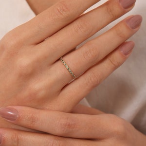 Geburtsstein Mai-Grüner Smaragd Verstellbarer Ring Smaragd Schliff dünner Ring Schlichter vergoldeter Ring Muttertagsgeschenke NEWARRIVAL Bild 4