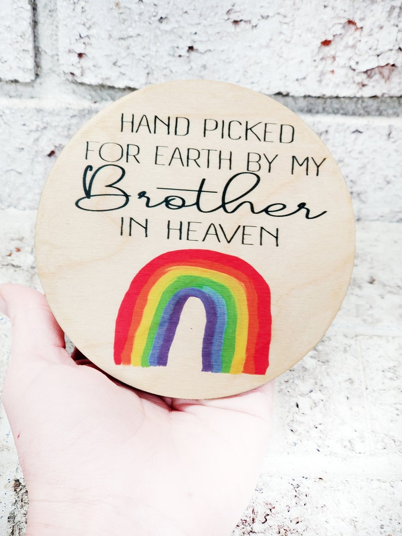 2000 Lbs Break Strength Rainbow Baby Pregnancy Announcement Sign ...