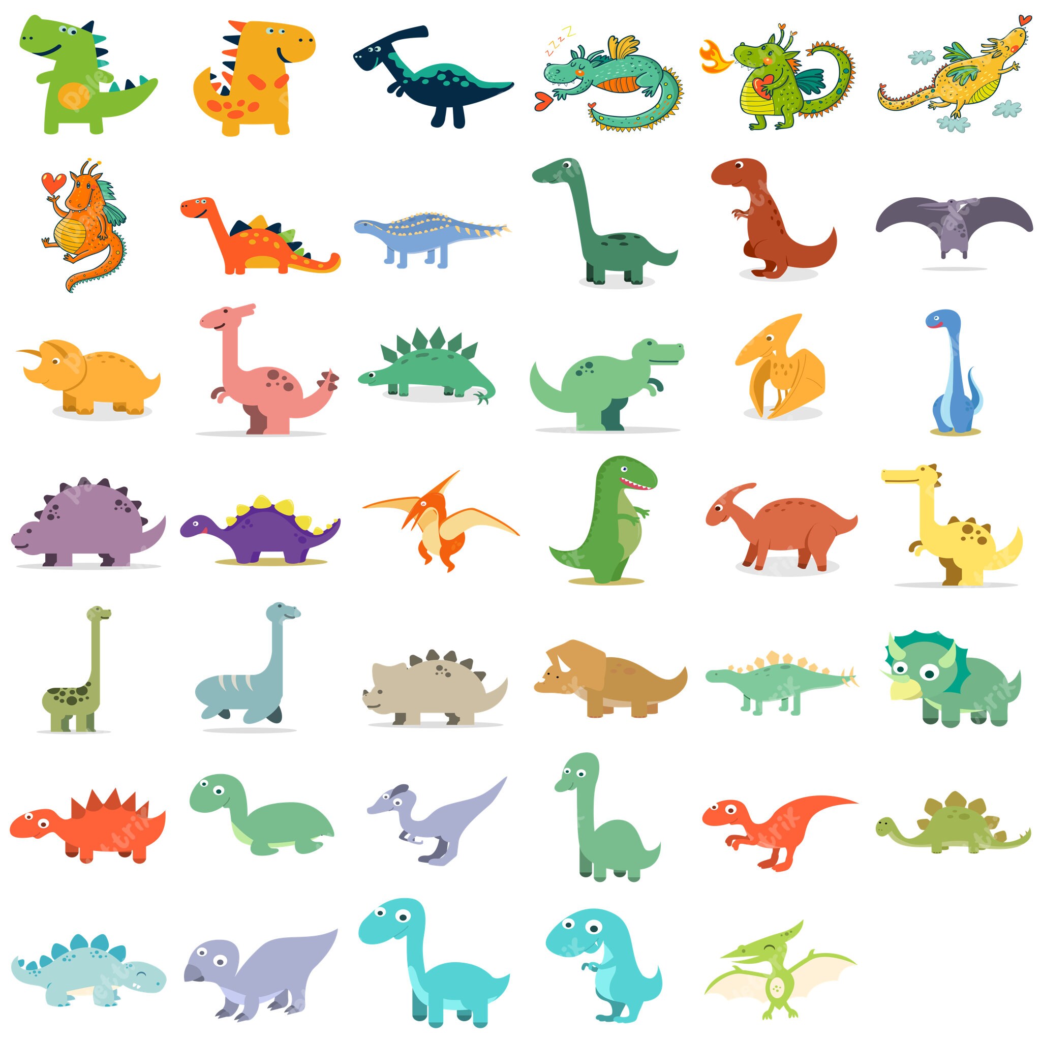 Cute Dinosaur SVG Bundle - Adorable Dino Designs - Shirts, Cricut ...