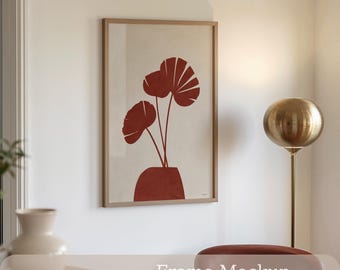 Frame Mockup PSD, Mid-Century Poster and Wall Art Display, PSD Smart Object, DIN A Ratio