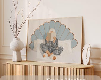 Horizontal Frame Mockup – Japandi Landscape Poster / Wall Art Display (Digital Download)