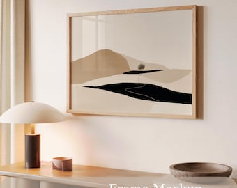 Horizontal Frame Mockup PSD, Landscape Poster / Wall Art Display (4 Styles)