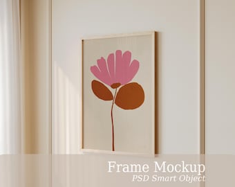 A4 Frame Mockup PSD, Simple Poster / Wall Art Display (Digital Download)
