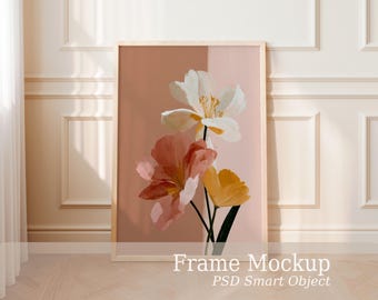A4 Frame Mockup PSD, Minimal Poster / Wall Art Display