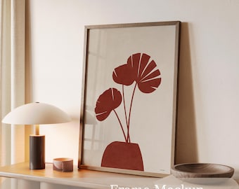 Maqueta de marco PSD, póster moderno / Exhibidor de arte de pared con reflejo de cristal, madera, acabados en negro y blanco.
