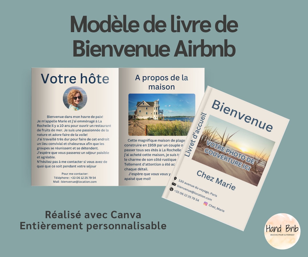 Idée Page De Garde Livret D'accueil Restauration Modèle Livret DAccueil Location Saisonnière Word (Gîte, Bnb) Guide