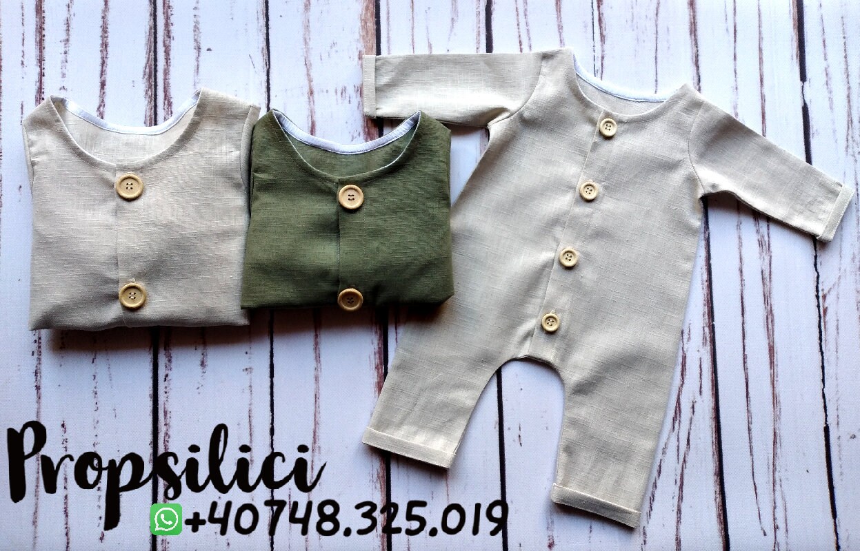 Jumpsuit Baby Linen Overalls Romper Unisex 1st Birthday Etsy