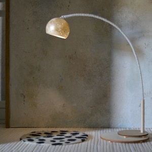 12V LED Miniature Arc Floor Light Modern Dollhouse 1960&#39;s Style Elegant Minimalist Lighting GENUINELY HANDMADE