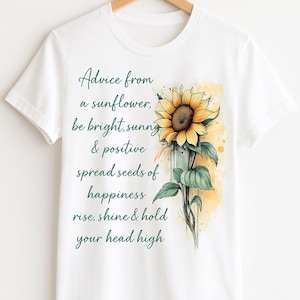 Sunflower Quote Wall Art | Positive & Uplifting Printable | Boho Botanical Digital Download