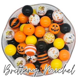 Ghost!! 20 mm Halloween Fall Bubblegum Beads, Bubble Gum Beads, Chunky Beads, Bubblegum Bead Mix, Bulk