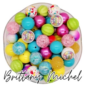 20mm Starbucks Mixed Beads Chunky Bead Mix,Printed Beads,Assorted Bead Mix,Mixed Chunky Bead Set,Colorful Bead MixCraft Supplies