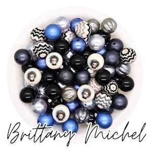 Eddie Scissorhands!! 20 mm Halloween Fall Bubblegum Beads, Bubble Gum Beads, Chunky Beads, Bubblegum Bead Mix, Bulk