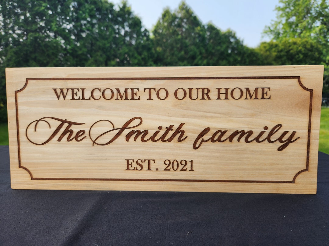 Personalized Wood Family Name Sign Etsy