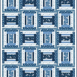 Underwater Maze- P230- Quilt Pattern- Finished Quilt Size 50” x 62”- Designed by Pine Tree Country Quilts