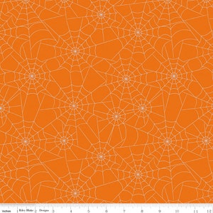 Bad To The Bone- Spiderwebs - Orange Sparkle- Riley Blake Designs by My Minds Eye