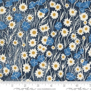Field of Flowers- Navy- 3312 19- Moda Fabrics by Katharine Watson