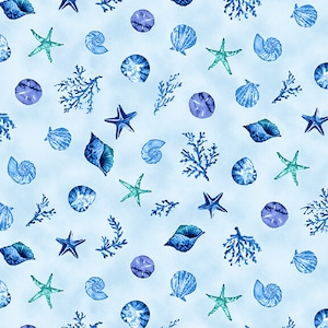 The Sea Is Calling- Spaced Shells - Studio E Fabrics by JVP Creations