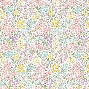 Bunny Trail Spring Floral White C14253 Riley Blake Designs by Dani Mogstad image 1