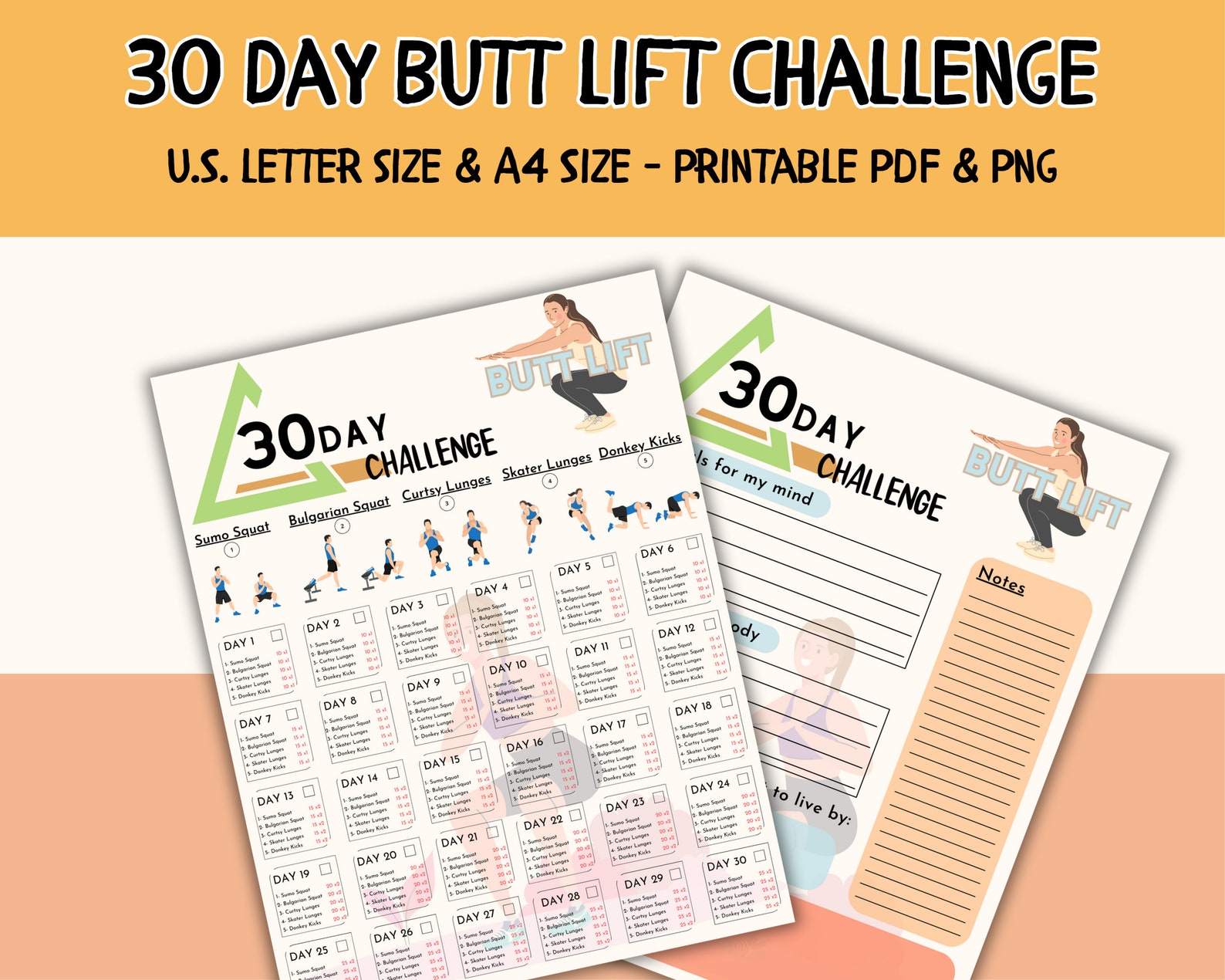 30 Day Butt Lift Challenge | Butt Workout Digital | Improve Yourself ...