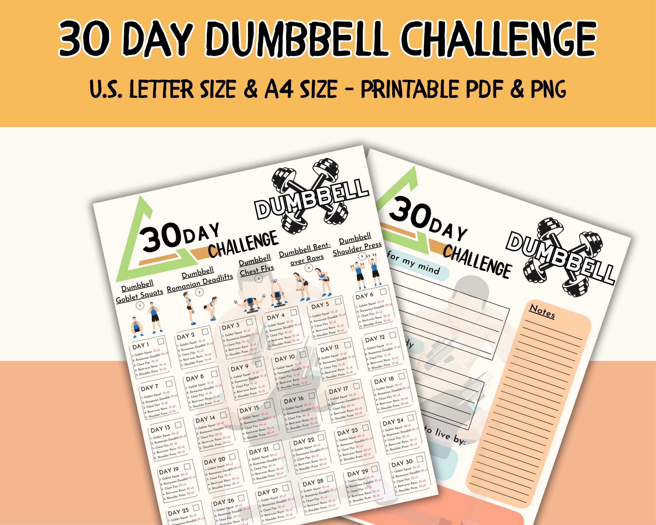 30 days online dumbbells challenge