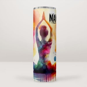 Copo Edelstahl com Yoga e Namaste Design – 567g/20oz | Doppelwandige Isolierung, Código: T27