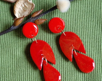 Polymer clay earring