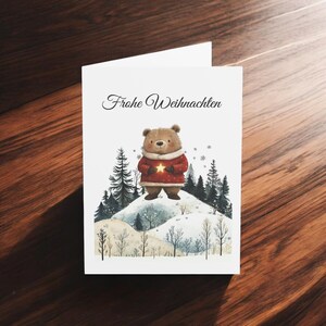Frohe Weihnachten Weihnachtskarte – 300g, Kartenkarton, 10,5 x 14,8 cm, mit Umschlag