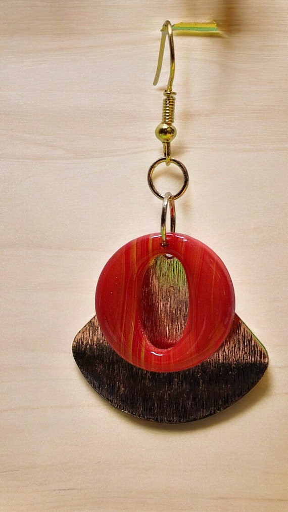 Elegante Polymer-Clay-Ohrringe mit 24K vergoldeten Messingakzenten