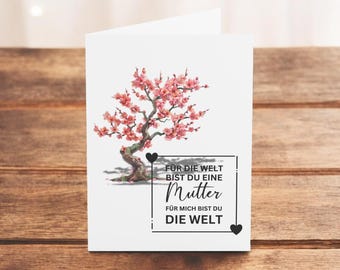 Cherry Blossom Mother's Day Card (10.5 x 14.8 cm)