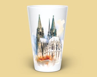 Kegelförmiger Keramik Latte Becher, Kölner Dom