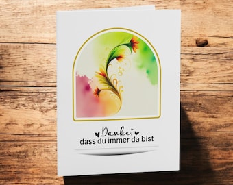 Floral Thank You Card – Appreciation Gift with Envelope