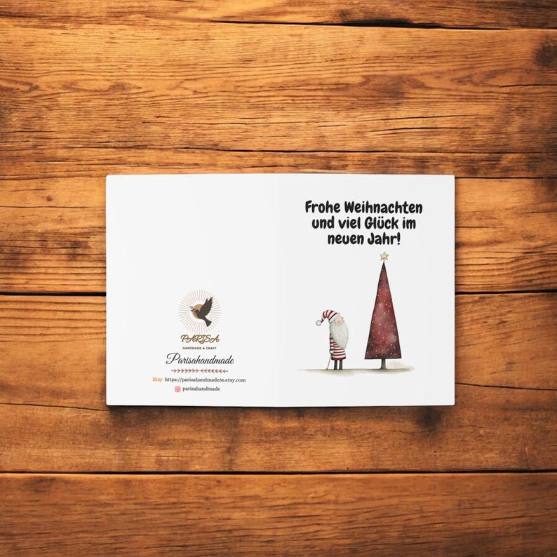 Weihnachtskarte – "Frohe Weihnachten"– Hochwertiger 300g Karton mit Umschlag image 6