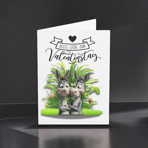 Alles Liebe zum Valentinstag, Romantische Grußkarte, Valentinstagskarte, 300g Kartenkarton, 10,5 x 14,8 cm mit Umschlag