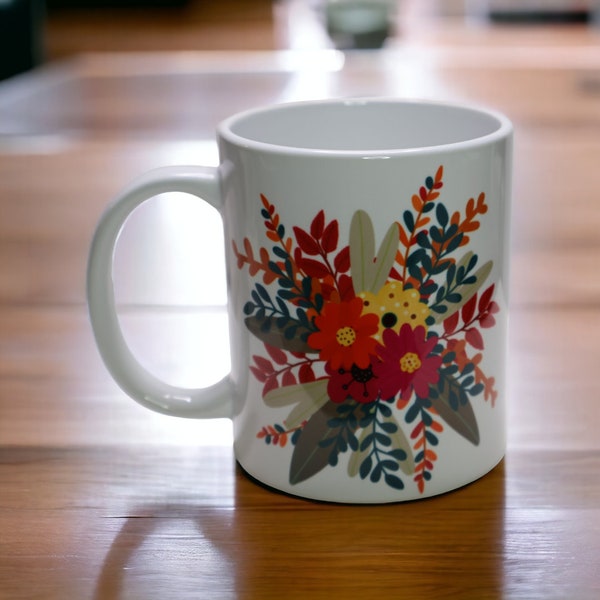 Muttertag Kaffeebecher, Mother's Day mug, Muttertagsgeschenk, the Best Mum in the Whole World!, Happy Mother's Day!, Bunte Blumen, Muttertag