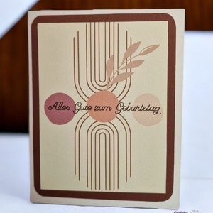 Carte de voeux d'anniversaire Geburtstagsgrüße Karte style bohème Alles Gute zum Geburtstag Joyeux anniversaire