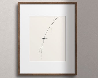 Minimalist Wall Art Print ,Sumi e Style Wall Art , Minimalist  Work Art, Minimalist Home Deco Print, Instant Download, housewarming Gift