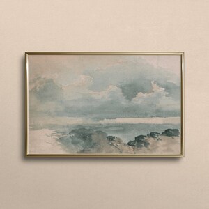Digital Print Art  Watercolor Landscape Instant Download Gift for Sea Lovers Minimalistic Print Art Vintage Wall Art Home Deco Art