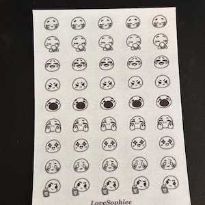 Emoji Reaction Stickers || for Book Annotating, Bullet Journaling and ...
