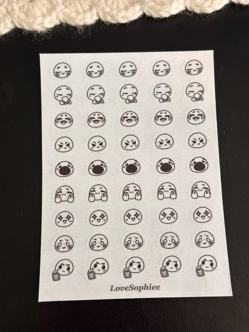 Emoji Reaction Stickers || For Book Annotating, Bullet Journaling and Planners image 2