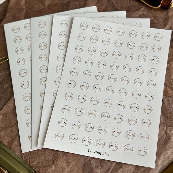 Emoji Mood Tracker Stickers: Journal & Planner Emoticons