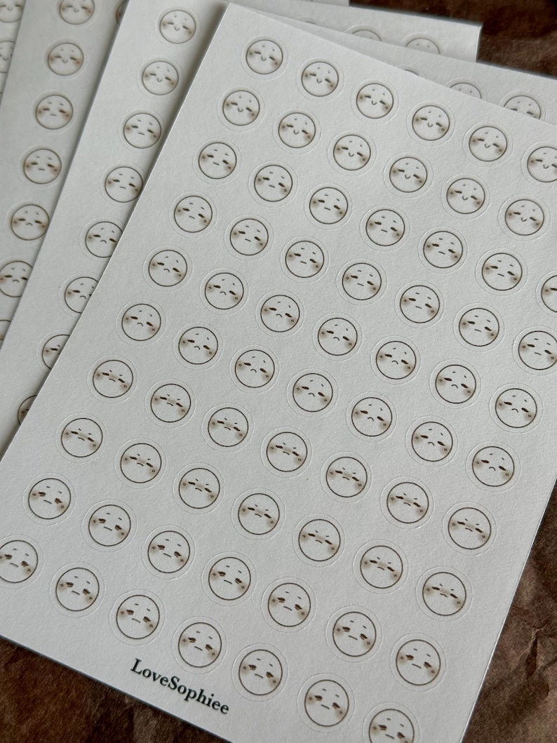 Emoji Mood Tracker Stickers: Journal & Planner Emoticons - Etsy