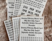 Date Stickers for Undated Planners, Journals, Bujos, Bullet Journals || Daily, Monthly, Weekly, Numbers, Headers ||