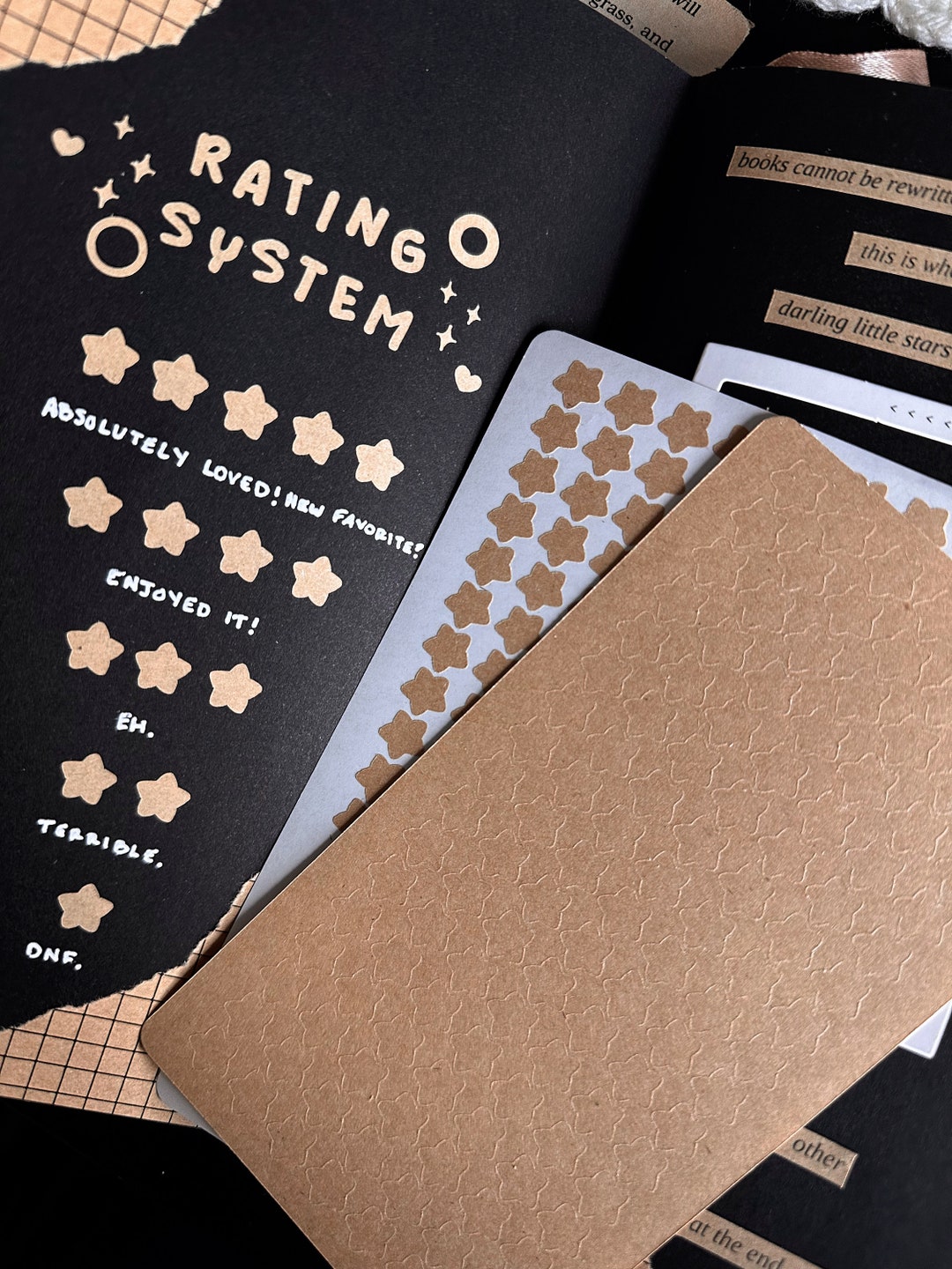 Postrating Sticker Rating Star Sticker Sheet || for Reading Journals, Bullet Journals, and ...