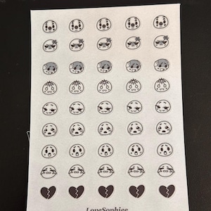 Emoji Reaction Stickers || For Book Annotating, Bullet Journaling and Planners image 3