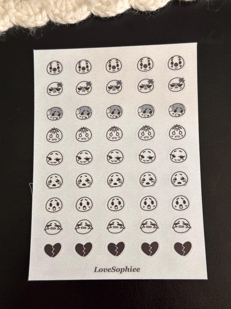 Emoji Reaction Stickers || For Book Annotating, Bullet Journaling and Planners image 3