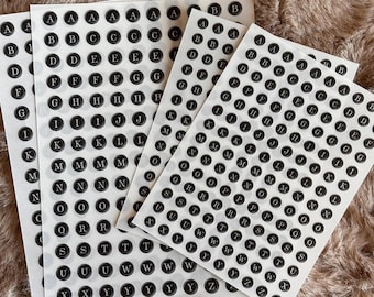 Typewriter Keycap Alphabet Letters Sticker Sheet || for Planners, Journaling, Scrapbooking, Bujo