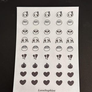 Emoji Reaction Stickers || For Book Annotating, Bullet Journaling and Planners image 4