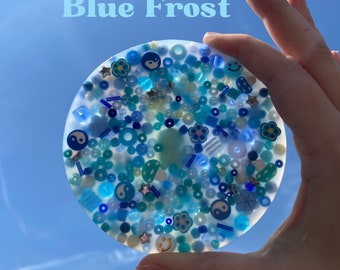 Picky Pad Picking Fidget Toy with Tray for stress relief, anxiety, skin picking, ADHD and more- Blue Frost