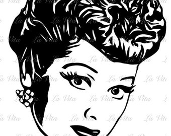 Lucille Ball custom SVG and PNG